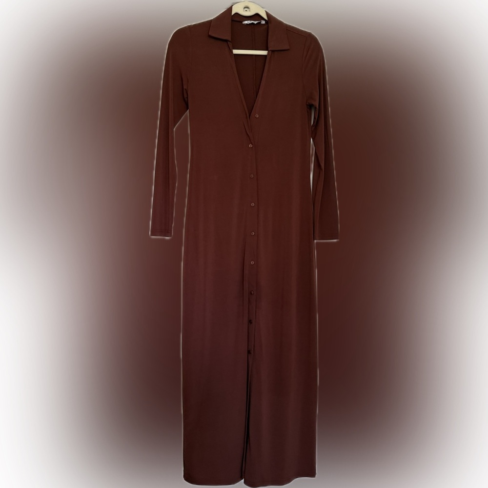 Stradivarius Chocolate Brown Dress